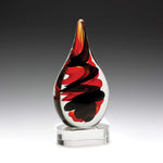 Red & Black Art Glass - AG312