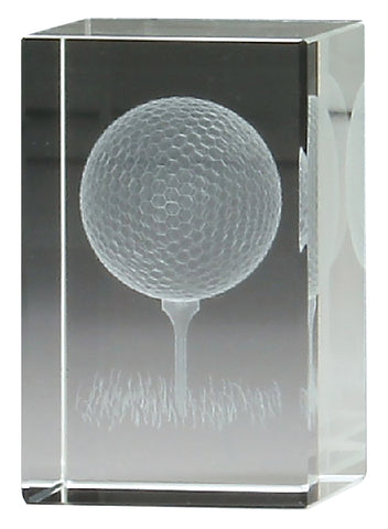 Golf - 3D Crystal Award