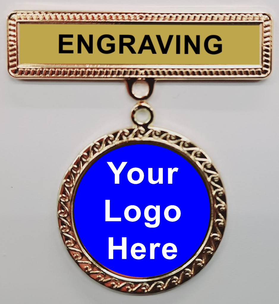 Loop Badges Gold Bar Badge - Badge with Loop – Life Time Trophies