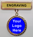 Gold Bar Badge - Badge with Loop